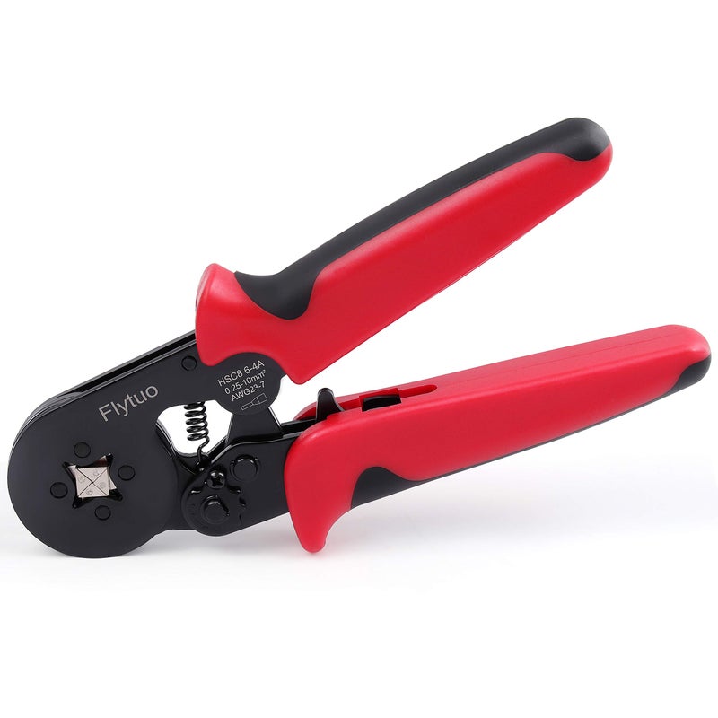 Flytuo Ferrule Crimping Tool, AWG23-7 Self-adjustable Ratchet Wire Ferrule Crimper, HSC8 6-4A Premium Crimping Tool for Wire Terminals Cables End-sleeves - Image 1